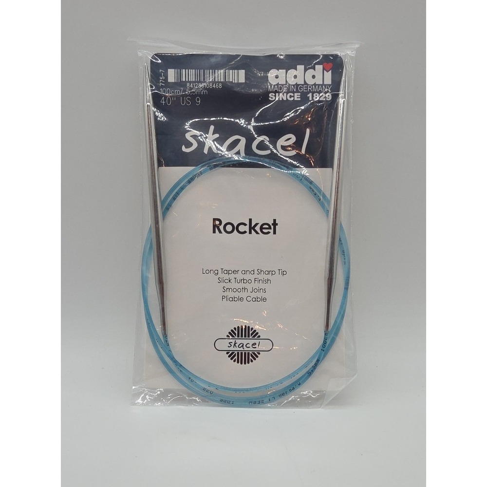 NEW Skacel Addi Rocket Circular Knitting Needles 40" US 9 ~ 100 cm Smooth Finish